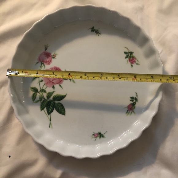 NWOT VINTAGE CHRISTINE HOLM PORCELAIN TART DISH - Picture 3 of 4
